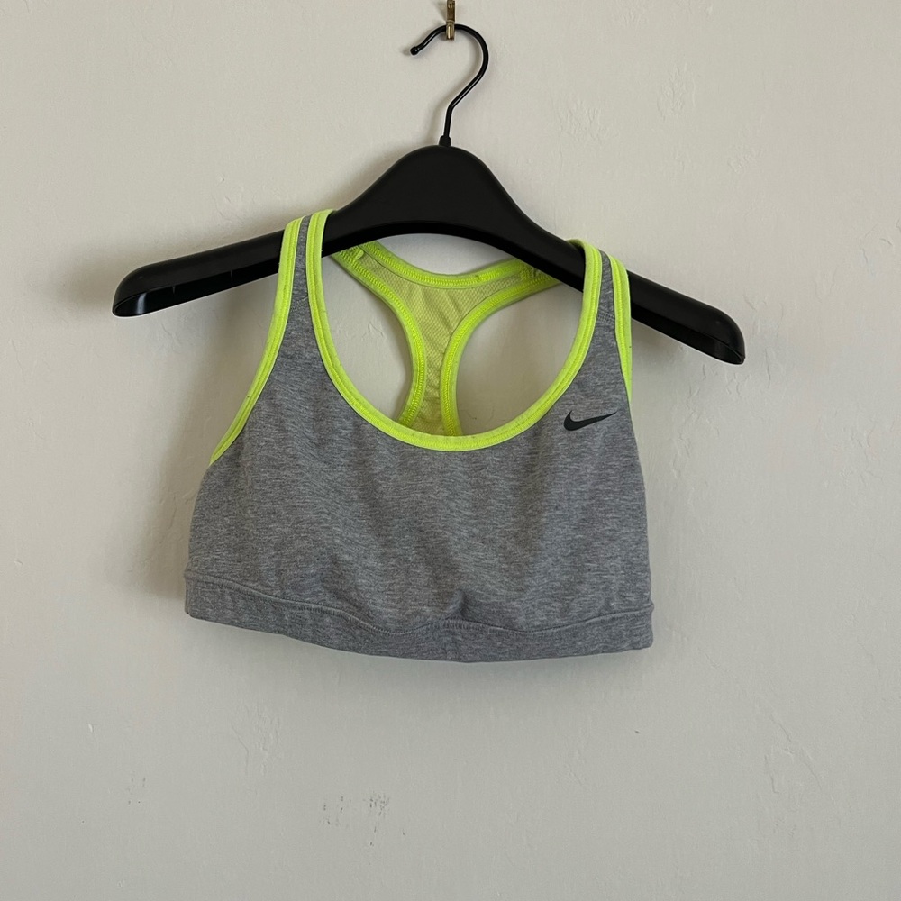 Reversible Nike Sports Bra Neon Green/Gray